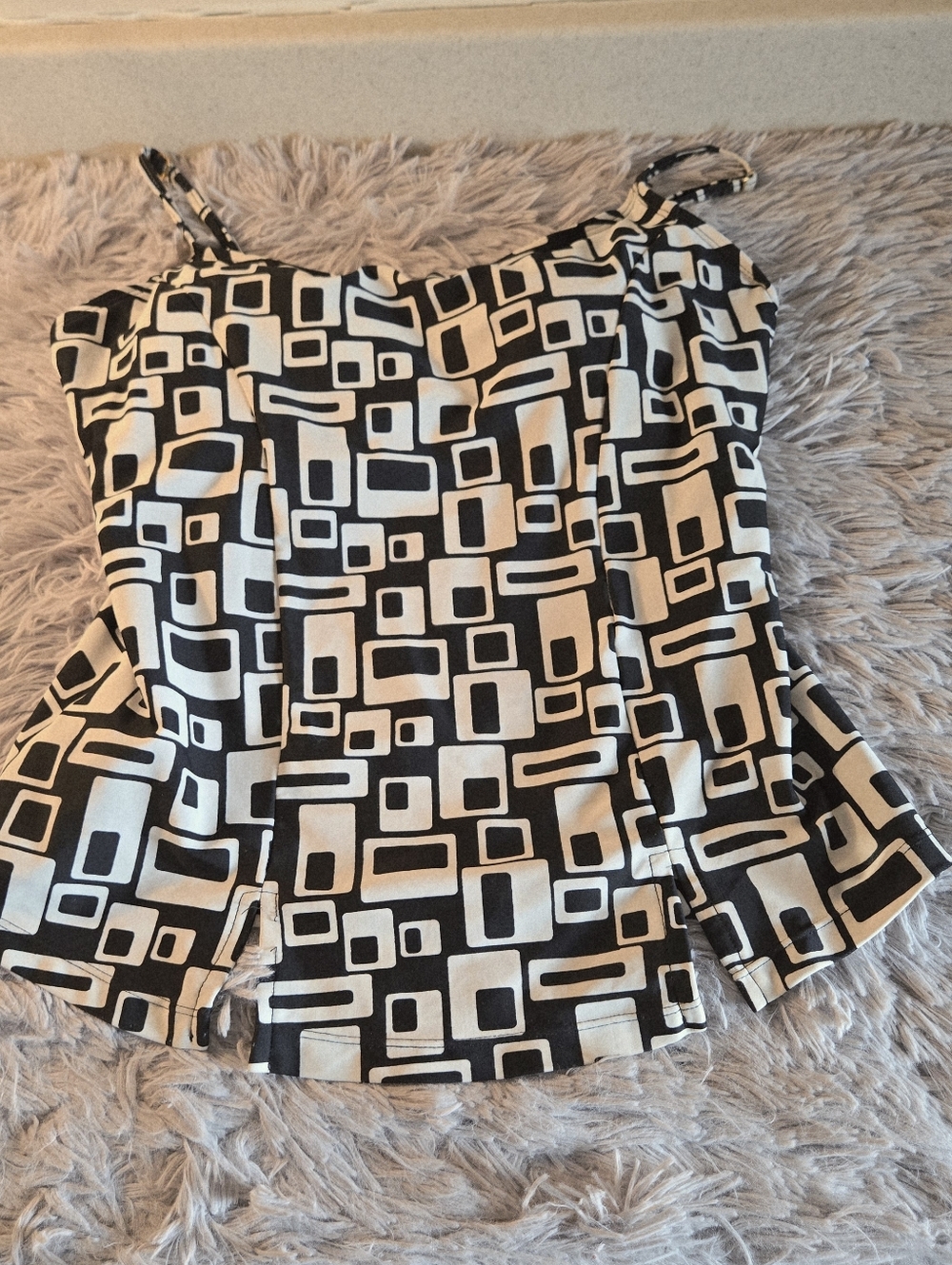 Ceeb Tankini Top Black/White Size 10 View 4